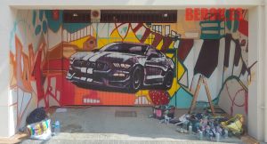 graffitis para parking puertas garaje
